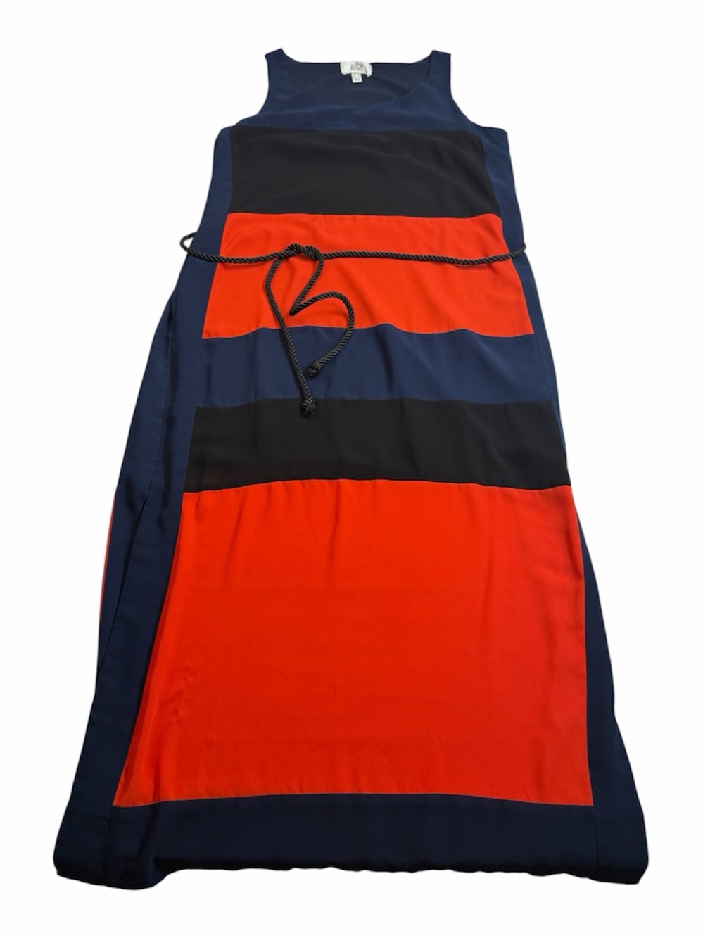 Badgley Mischka Navy, Red, & Color Block Sleeveless Dress. Size 12.